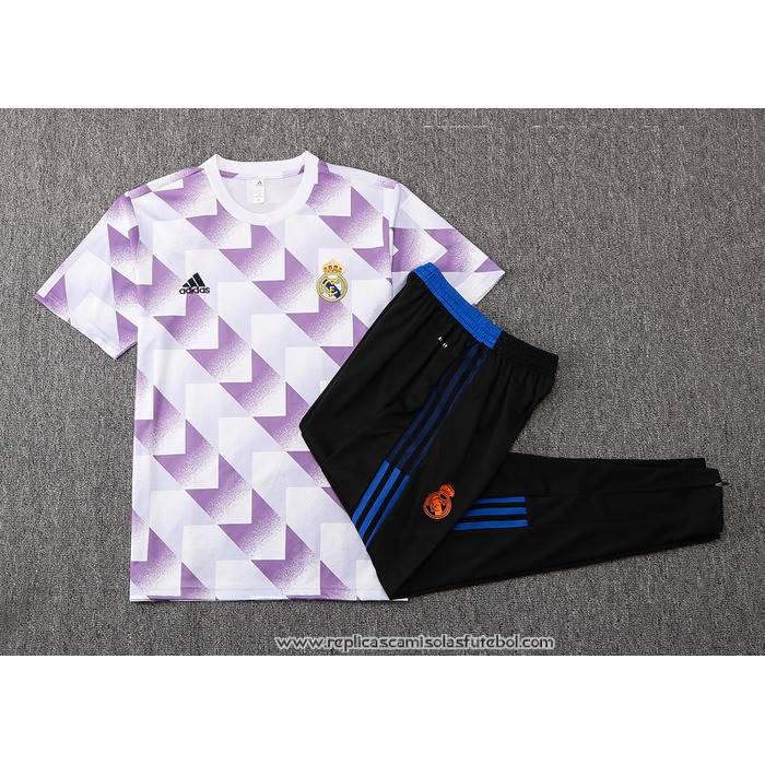 Fato de Treino
 Real Madrid 2022-2023 Manga Curta
 Branco
 y Purpura